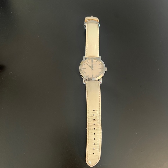 Ladies Burberry Watch with White Patent Leather Band - Picture 5 of 5